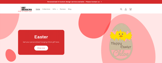 Screenshot of the top part of the new website for SRT Designs Limited.