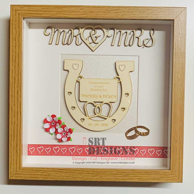 Framed Wedding Day Horseshoe
