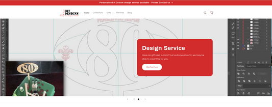 Screenshot showing the banner of the Design Service offered by SRT Designs Limited.