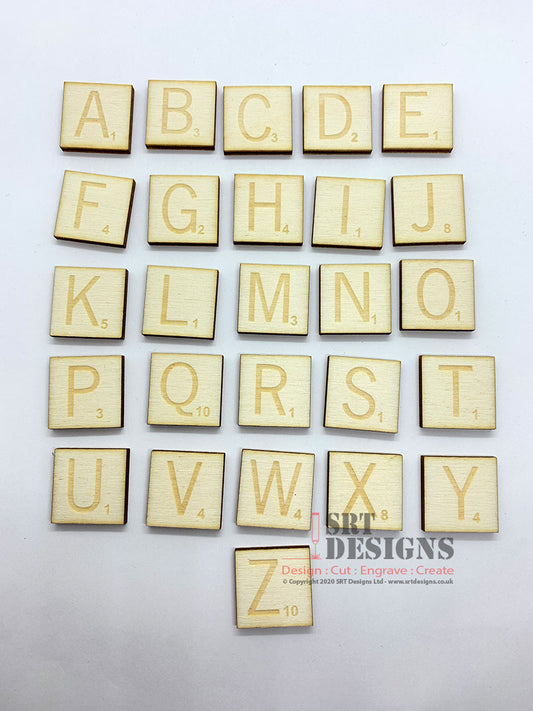 Scrabble style Letter Tiles