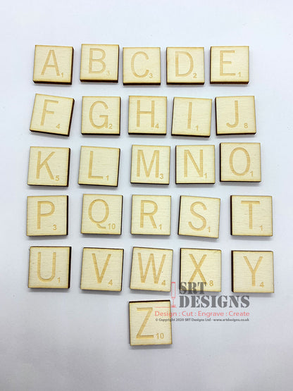 Scrabble style Letter Tiles